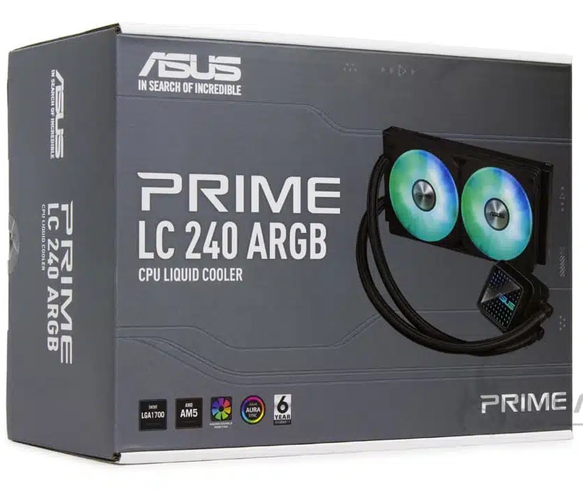 ASUS PRIME LC 240 ARGB - WATER COOLING 240 MM - SILENCIEUX - INTEL & AMD - PERFORMANCE - BLACK