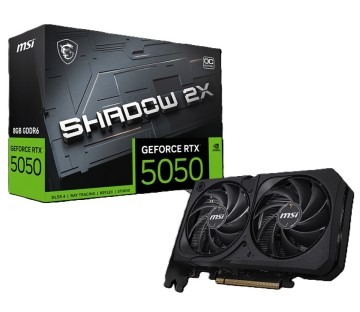 MSI GEFORCE RTX 5050 SHADOW 2X 8G - CARTE GRAPHIQUE - GDDR6 4K - RAY TRACING - HDMI/DP - BLACK
