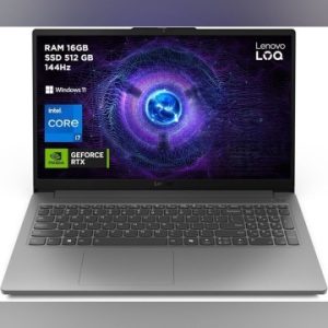 LENOVO LOQ 15IAX9E - INTEL i7-12650HX - 16GO DDR5 - 512GO SSD - 15.6" 144HZ FHD - RTX 4050 6GB - GRIS