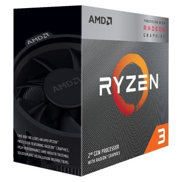 PROCESSEUR AMD RYZEN 3 3200G - AM4 - 4.0 GHZ - 4 CŒURS - 4 THREADS - RADEON VEGA 8 - VENTILO BOX