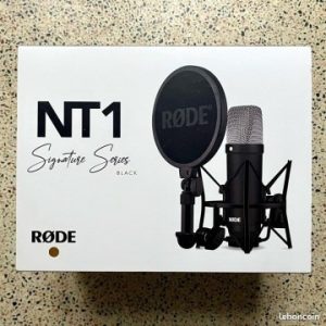RODE NT1 SIGNATURE SERIES - MICROPHONE À CONDENSATEUR - 20KHZ - XLR - HIGH QUALITY - HOME STUDIO - POP FILTER - BLACK