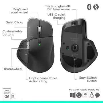 LOGITECH MX MASTER 4 FOR BUSINESS - SOURIS SANS FIL - ERGONOMIQUE AVANCÉEP PRO - 8 BOUTONS GRIS – Image 6