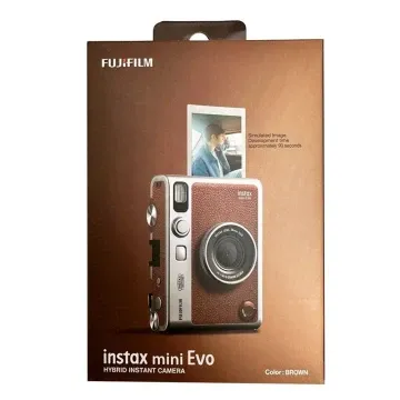 FUJIFILM INSTAX MINI EVO - APPAREIL PHOTO INSTANTANÉ - BLUETOOTH - LENS 28MM - 5 MP - FLASH - USB-C - MARRON (Copie)