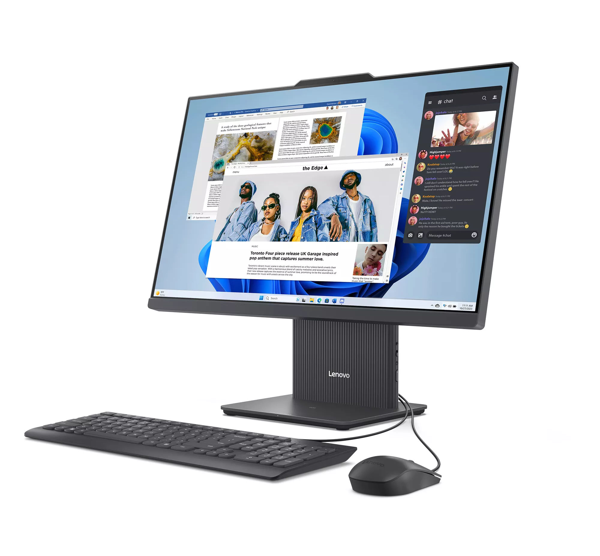 LENOVO IDEACENTRE 27IRH9 AIL IN ONE - INTEL I5-13420H - 8GB - 512GB SSD - Wi-Fi - 27" FHD - GRIS – Image 3