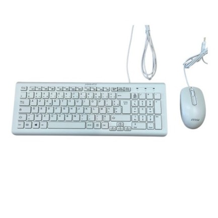 MSI COMBO CLAVIER + SOURIS FILAIRE - SK-9626 MW - AZERTY - USB-A - 100% AVEC PAVÉ NUMÉRIQUE - BLANC