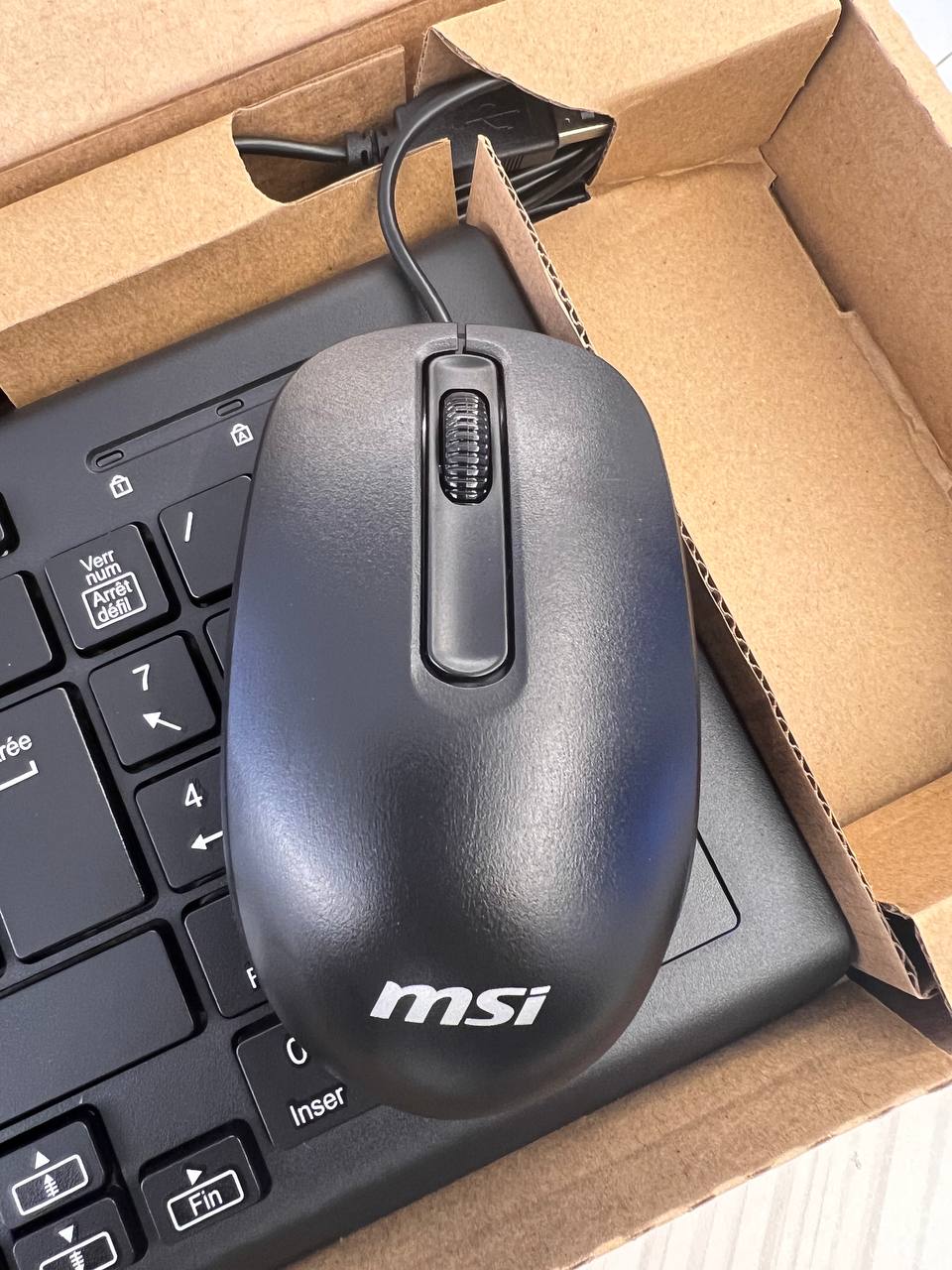 MSI COMBO CLAVIER + SOURIS FILAIRE - SK-9626 MB - AZERTY - USB-A - 100% AVEC PAVÉ NUMÉRIQUE - BLACK – Image 3