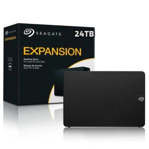 SEAGATE EXPANSION 24TB - USB 3.0 EXTERNAL HARD DRIVE - STKP24000400 - WINDOWS & MACOS - BLACK