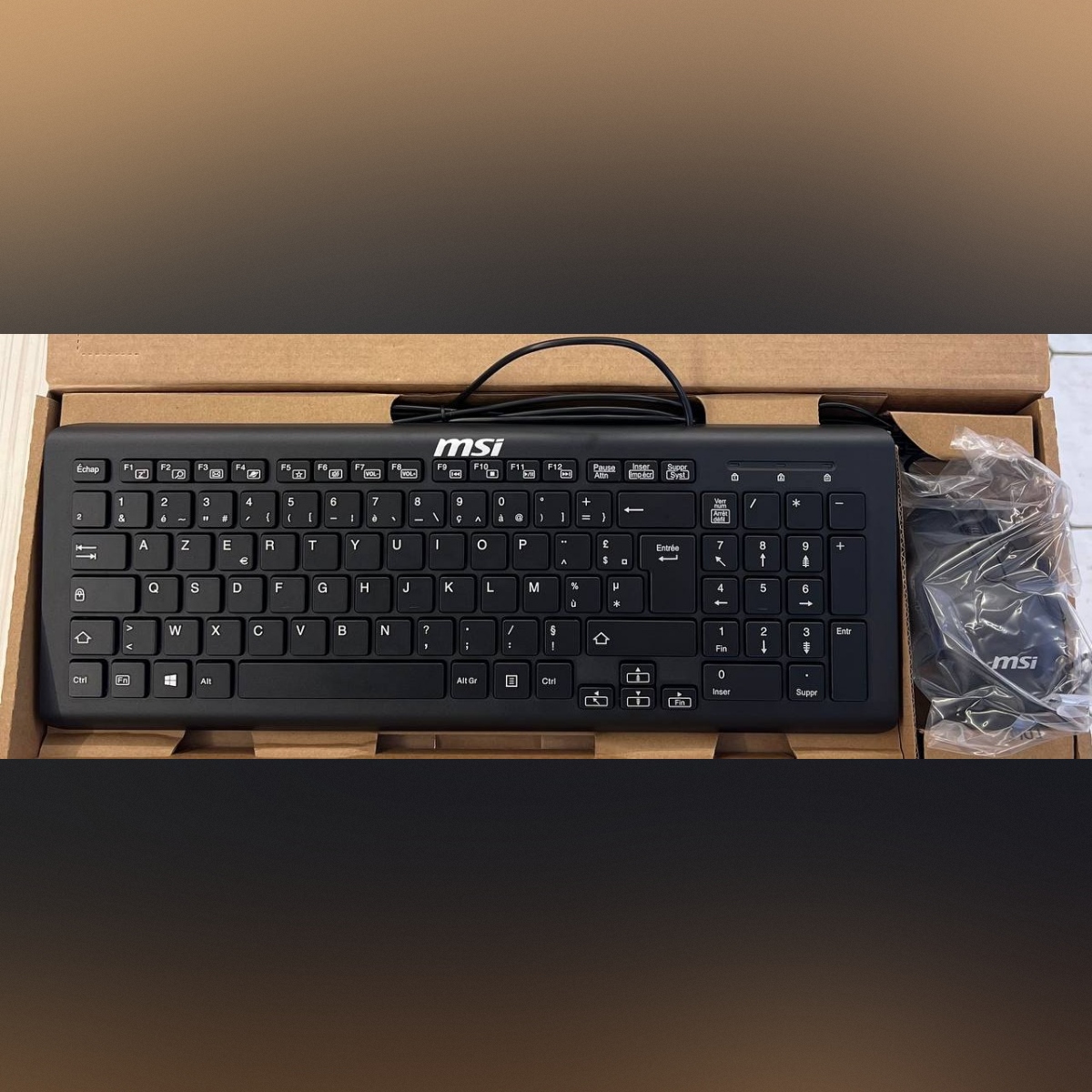 MSI COMBO CLAVIER + SOURIS FILAIRE - SK-9626 MB - AZERTY - USB-A - 100% AVEC PAVÉ NUMÉRIQUE - BLACK – Image 2