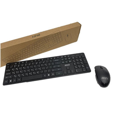 MSI COMBO CLAVIER + SOURIS SANS FIL - RF1430 - AZERTY - USB-A - 100% AVEC PAVÉ NUMÉRIQUE - BLACK – Image 2