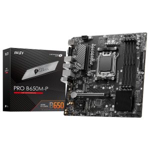 MSI PRO B650M-P - CARTE MÈRE MICRO-ATX - SOCKET AM5 - CHIPSET AMD B650 - DDR5 - M.2 - PCI EXPRESS - BLACK