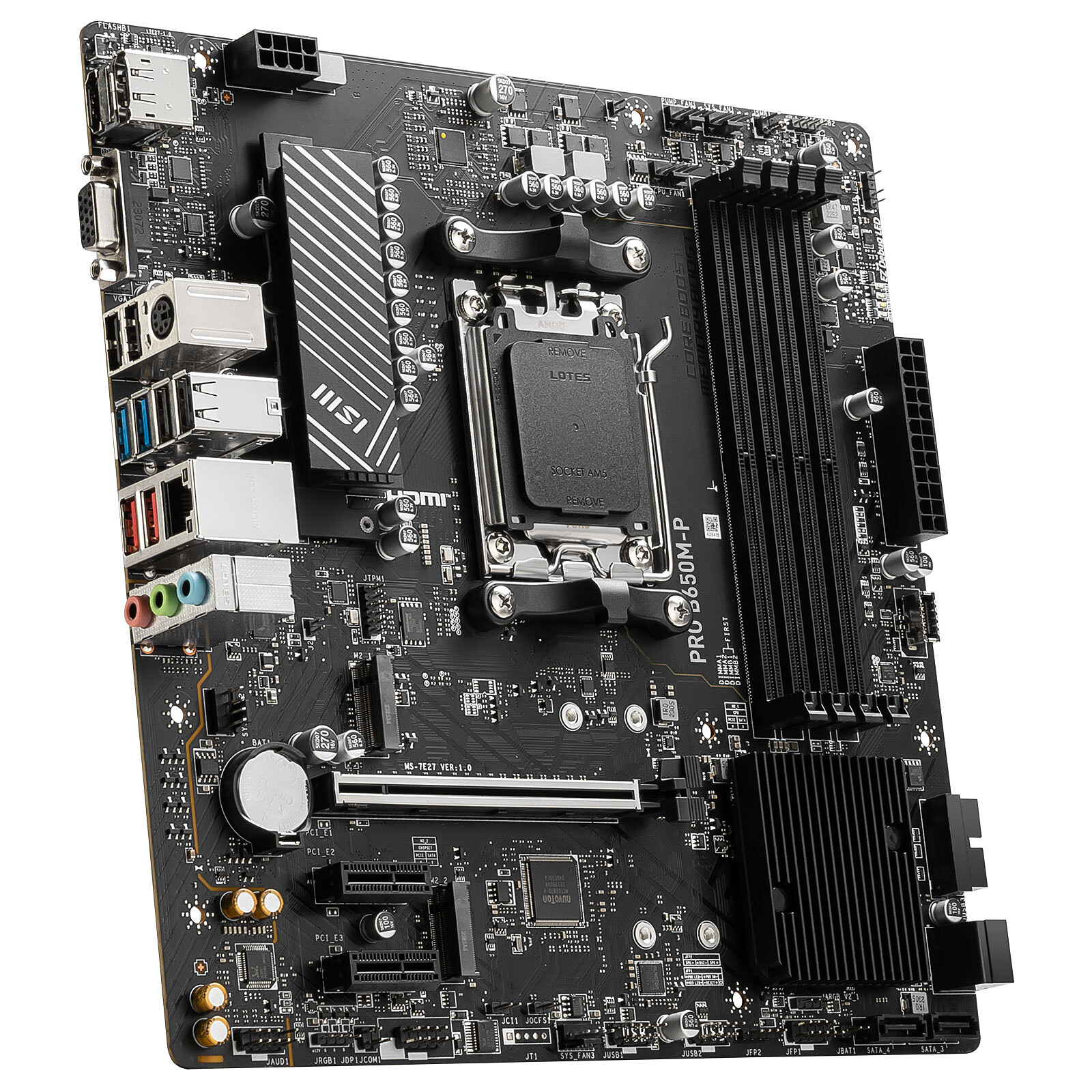 MSI PRO B650M-P - CARTE MÈRE MICRO-ATX - SOCKET AM5 - CHIPSET AMD B650 - DDR5 - M.2 - PCI EXPRESS - BLACK – Image 3