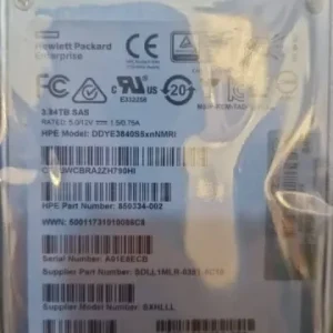 DISQUE DUR SERVEUR SSD SAS 3.84 TB - 2.5" ENTERPRISE - SSD SERVEUR POUR HPE PROLIANT - SAS 12GB/S - PERFORMANCES