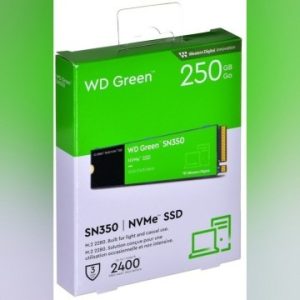 WD GREEN SN350 250GB - DISQUE DUR SSD M.2 NVMe - PCIe 4.0 Gen4 - 2400 MO/S - NOIR - PC - LAPTOP