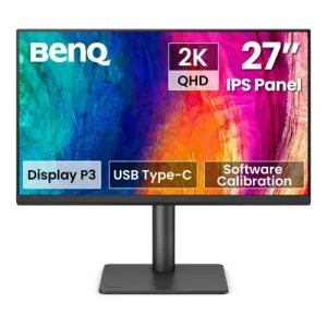 ECRAN BENQ PD2706QN - 27" 2K QHD - DALL IPS - 100HZ - 5MS - HDMI/DP USB-C - ADJUSTABLE - SPEAKERS - BLACK