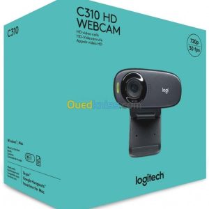 LOGITECH C310 WEBCAM HD 720P - 30 FPS - MICRO INTÉGRÉ - USB - PLUG & PLAY - PC & LAPTOP - BLACK
