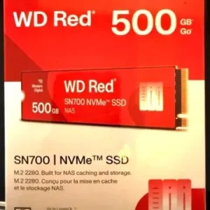 WESTERN DIGITAL SN700 - SSD M.2 RED 500GB - 2280 NVME PCIE 3.0 X4 - 3400 Mos -NAS & BAIE DE STOCKAGE