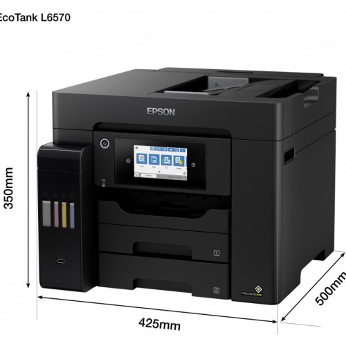 EPSON ECOTANK L6570 - IMPRIMANTE MULTIFONCTION 4 EN 1 - RÉSERVOIR D'ENCRE - WIFI - A4 COULEUR - BLACK – Image 3