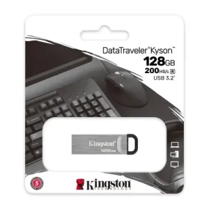 KINGSTON DATATRAVELER KYSON - FALSH DISQUE 128GB - JUSQU'À 200 MB/S - USB TYPE-A 3.2 - BLACK