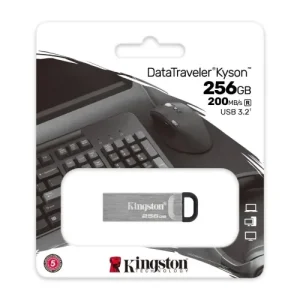 KINGSTON DATATRAVELER KYSON - FALSH DISQUE 256GB - JUSQU'À 200 MB/S - USB TYPE-A 3.2 - BLACK
