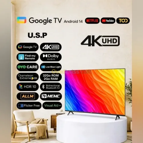 TV IRIS G5020 50" GOOGLE TV - 4K UHD - 2GB - 32GB - ANDROID - BLUETOOTH - DOLBY AUDIO - EYE CARE - GOOGLE CAST – Image 3