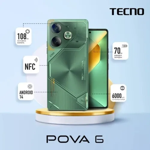 SMARTPHONE TECNO POVA 6 LI7 - DUAL SIM - 8 + 8GB EXTENDED - 256GB - 6,6" 120HZ IPS - 32MPXL - 6000 MAH – Image 4