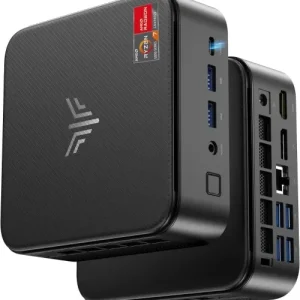 NIPOGI AM21 MINI PC - RYZEN 7 8745HS - 32GO DDR5 - 512GO SSD - 4K QUAD AFFICHAGE - WIFI 6 / BT 5.2 / DUAL LAN