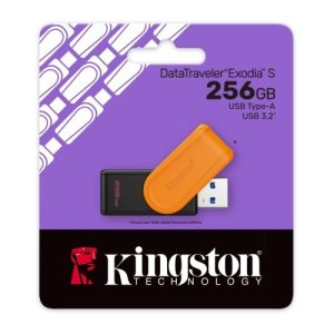 KINGSTON DATATRAVELER EXODIA S 256GB - FLASH DISQUE 256GB - USB TYPE-A 3.2 - TRANSFERT RAPIDE - BLACK