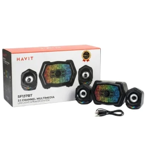HAVIT SF137BT - AMPLIFICATEUR PORTABLE BLUETOOTH - 10W - MICRO INTÉGRÉ - USB / TF / AUX - BATTERIE RECHARGEABLE - BLACK