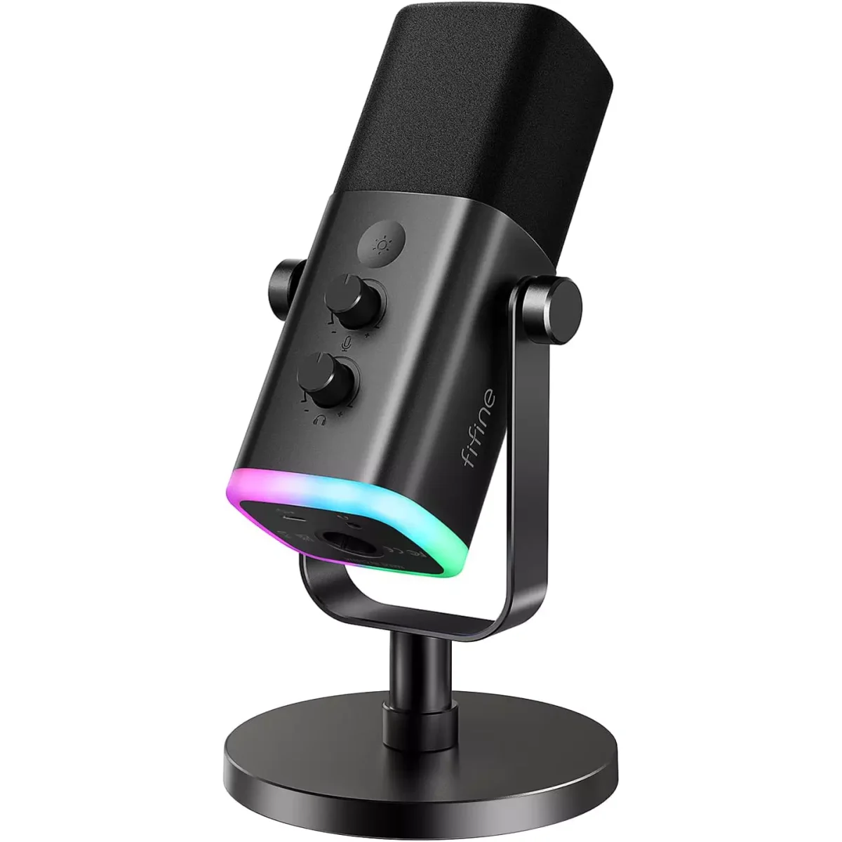 FIFINE AM8 DYNAMIC - MICROPHONE USB / XLR - STREAMING / PODCAST / GAMING - WINDOWS / MAC / PS4 / PS5 - RGB - BLACK – Image 4