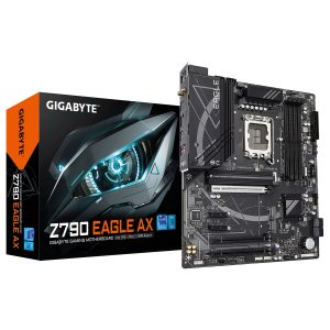 GIGABYTE Z790 EAGLE AX - CARTE MÈRE ATX - SOCKET LGA 1700 - 4 x DDR5 - 1 x PCIe 5.0 X16 - 3 x M.2 PCIe 4.0 NVMe - WIFI 6E - BT 5.3 - LAN 2.5GBE - BLACK