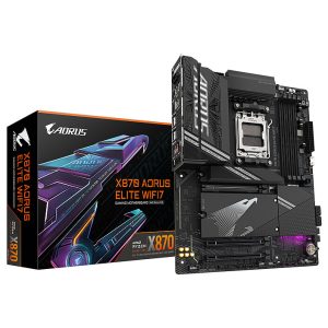GIGABYTE X870 AORUS ELITE WIFI7 - CARTE MÈRE ATX - SOCKET AM5 - 4 x DDR5 - 1 x PCIe 5.0 X16 - 4 x M.2 NVMe - WIFI 7 - BT 5.4 - LAN 2.5GBE - USB 3.2 - BLACK