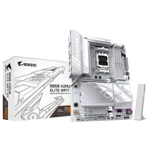 GIGABYTE B850 AORUS ELITE WIFI7 ICE - CARTE MÈRE ATX - SOCKET AM5 - 4 x DDR5 - 1 x PCIe 5.0 X16 - 3 x M.2 NVMe - WIFI 7 - BLUETOOTH 5.4 - LAN 2.5GBE - USB 3.2 - WHITE