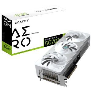GIGABYTE GEFORCE RTX 5070 TI AERO OC 16G - CARTE GRAPHIQUE - 16 GO GDDR7 - PCIe 5.0 - HDMI + 3x DISPLAYPORT - DLSS 4 - OC - WHITE