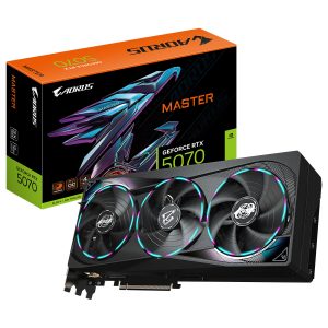GIGABYTE AORUS GEFORCE RTX 5070 MASTER 12G - CARTE GRAPHIQUE - 12 GO GDDR7 - PCIe 5.0 - HDMI + 3x DISPLAYPORT - DLSS 4 - LCD - OC - BLACK