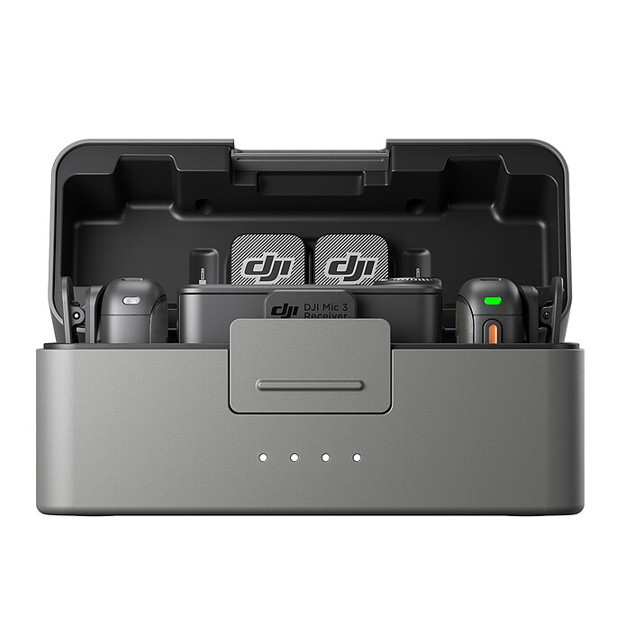 DJI MIC 3 - MICROPHONE SANS FIL - 2 ÉMETTEURS TX + 1 RÉCEPTEUR RX - BOÎTIER DE CHARGE - NC - BLACK