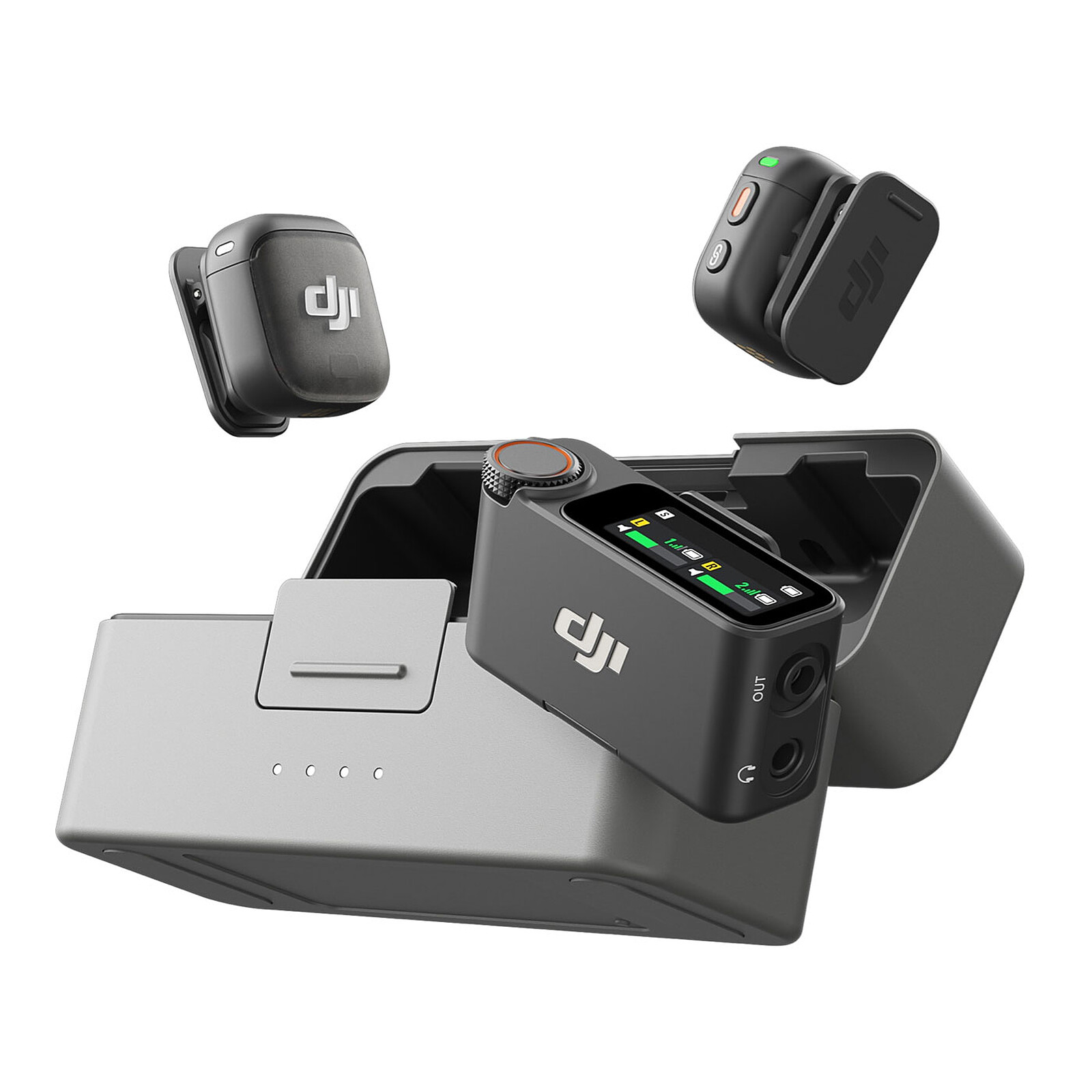 DJI MIC 3 - MICROPHONE SANS FIL - 2 ÉMETTEURS TX + 1 RÉCEPTEUR RX - BOÎTIER DE CHARGE - NC - BLACK – Image 4