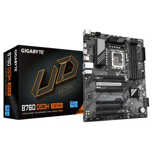 GIGABYTE B760 DS3H GEN5 - CARTE MÈRE ATX - SOCKET LGA 1700 - 4 x DDR5 - 1 x PCIe 5.0 X16 - 2 x M.2 PCIe 4.0 NVMe - USB 3.2 - LAN GIGABIT - BLACK