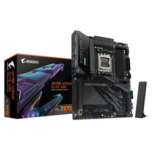 GIGABYTE X870E AORUS ELITE X3D - CARTE MÈRE ATX - SOCKET AM5 - 4 x DDR5 - 1 x PCIe 5.0 X16 - 4 x M.2 NVMe - WIFI 7 - BT 5.4 - LAN 5GBE - BLACK