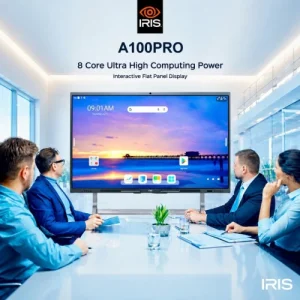 IRIS ÉCRAN INTERACTIF A200 PRO 75" - 4K UHD TACTILE - ANDROID 14 - 8GO RAM - 128GO - WI-FI 6 - BLUETOOTH - USB-C - BLACK
