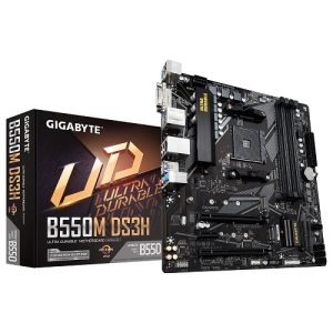 Carte mére Gigabyte B550M DS3H Micro ATX Socket AM4 AMD B550 - 4 x DDR4 - SATA 6Gb/s + M.2 - USB 3.1