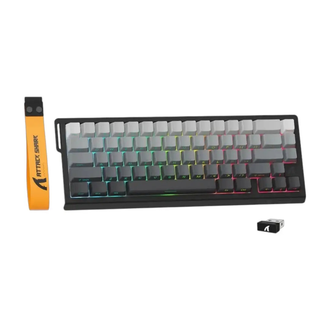 ATTACK SHARK X68 HE - CLAVIER GAMING 60% - MAGNETIC SWITCH - HALL EFFECT - RGB - USB - CONTOUR LINE - 8KHZ RAPID TRIGGER - 0.01MM - MOONLIGHT – Image 3
