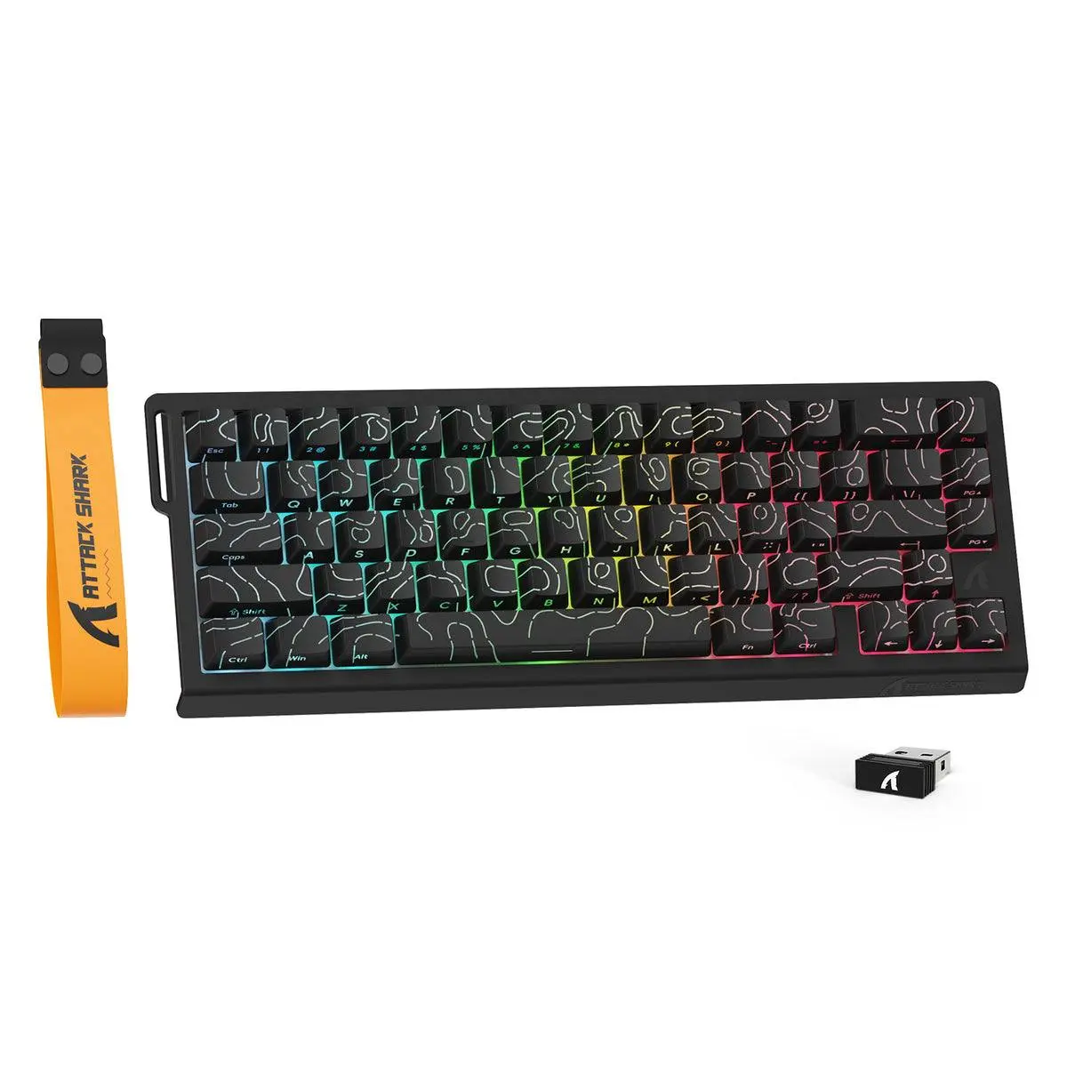 ATTACK SHARK X68 HE - CLAVIER GAMING 60% - MAGNETIC SWITCH - HALL EFFECT - RGB - USB - CONTOUR LINE - 8KHZ RAPID TRIGGER - 0.01MM – Image 5