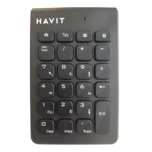 HAVIT KB223G - MINI CLAVIER NUMÉRIQUE SANS FIL - CONNEXION 2.4GHZ - COMPACT - SILENCIEUX - ERGONOMIQUE - BLACK