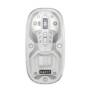 HAVIT MS62WB PRO - SOURIS GAMING SANS FIL - BLUETOOTH + 2.4GHZ - RECHARGEABLE - DPI AJUSTABLE - DESIGN ERGONOMIQUE - WHITE
