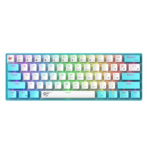 HAVIT KB903L BLUE - CLAVIER MÉCANIQUE GAMING - RGB BACKLIT - SWITCHES RED / WHITE - 61 TOUCHES - ULTRA COMPACT - BLUE