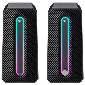 HAVIT SK216 - HAUT-PARLEURS USB 2.0 - SON STÉRÉO - RGB LIGHTING - DESIGN COMPACT - BLACK
