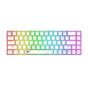 HAVIT KB881L WHITE - CLAVIER MÉCANIQUE GAMING - RGB BACKLIT - SWITCHES MÉCANIQUES - ANTI-GHOSTING - DESIGN GAMING - WHITE