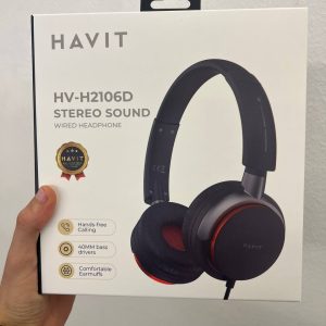 HAVIT HV H2106D - CASQUE FILAIRE PC / MOBILE - SON STÉRÉO - MICROPHONE INTÉGRÉ - DESIGN CONFORTABLE - BLACK