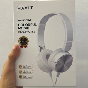 HAVIT HV-H2178D WHITE - CASQUE FILAIRE - SON STÉRÉO - MICROPHONE INTÉGRÉ - DESIGN CONFORTABLE - WHITE