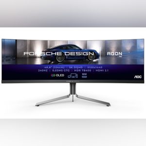 EACRN AOC AGON PD49 - GAMING 49" 4K - QD-OLED CURVED - 240HZ - 0.03MS - G-SYNC - AJUSTABLE - HDMI/DP